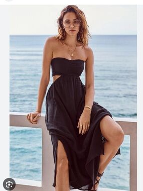 Sea Level Sunset cutaway bandeau dress